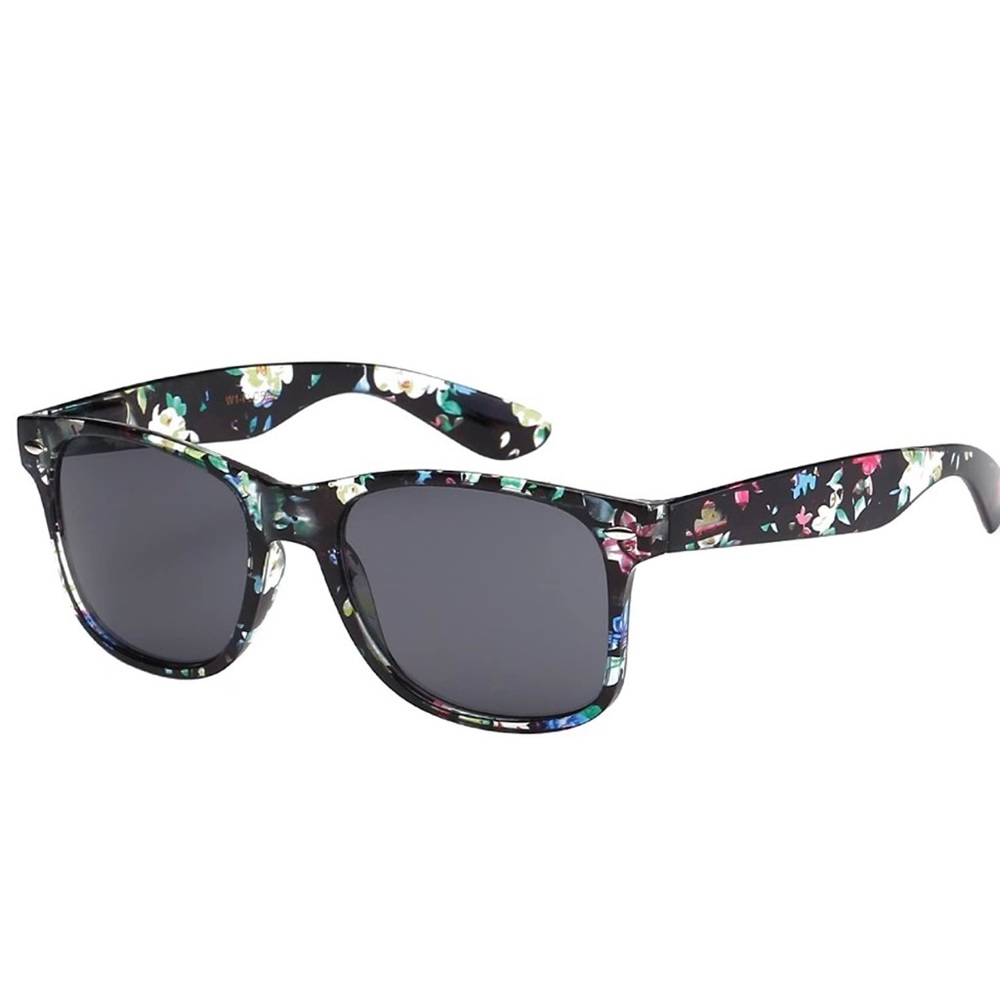 Floral Frame W/ Tinted Lens Fashion Sunglasses